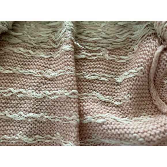 GREG ADAMS Knitted by Hand Fair Island Cardigan Pink Cream White Size Med - Picture 10 of 13